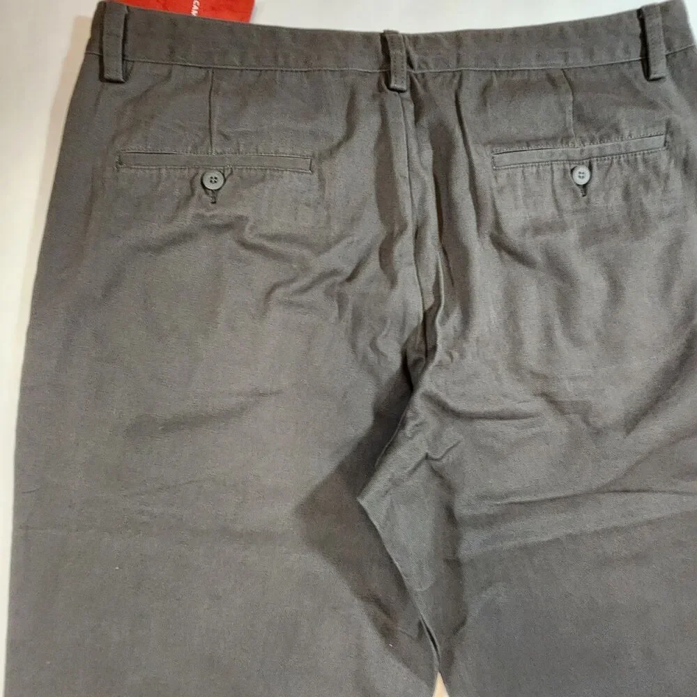 Camel Crown Pants Mens Sz 38 Brown Chino Straight Leg Button Pockets Casual NWT